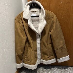 Old Navy Tan Sherpa-Lined Jacket